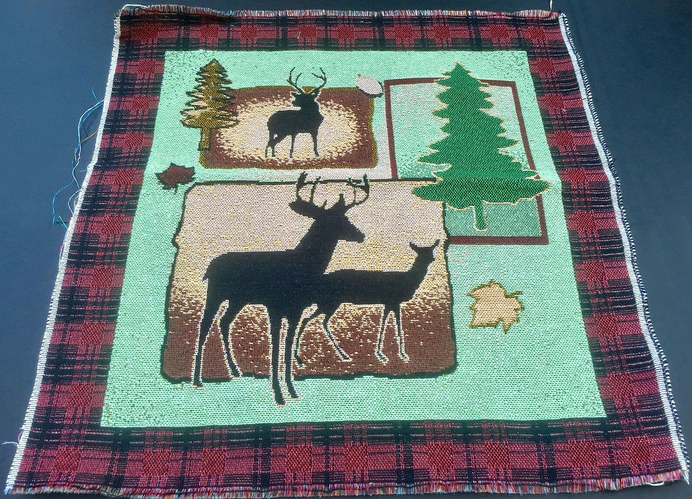 Forest Ridge Deer Silhouette Square Tapestry Pillow Fabric Piece