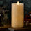 Thumbnail: Luminara® Moving Flame 6.5in Rich Gold Ribbed Real-Flame Effect Pillar Candle