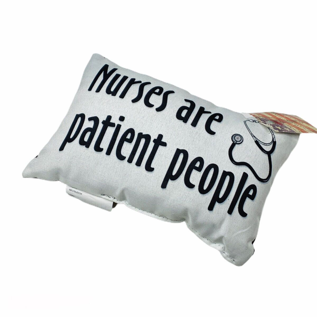 Nurses Are Patient People Healthcare Workers Word Pillow