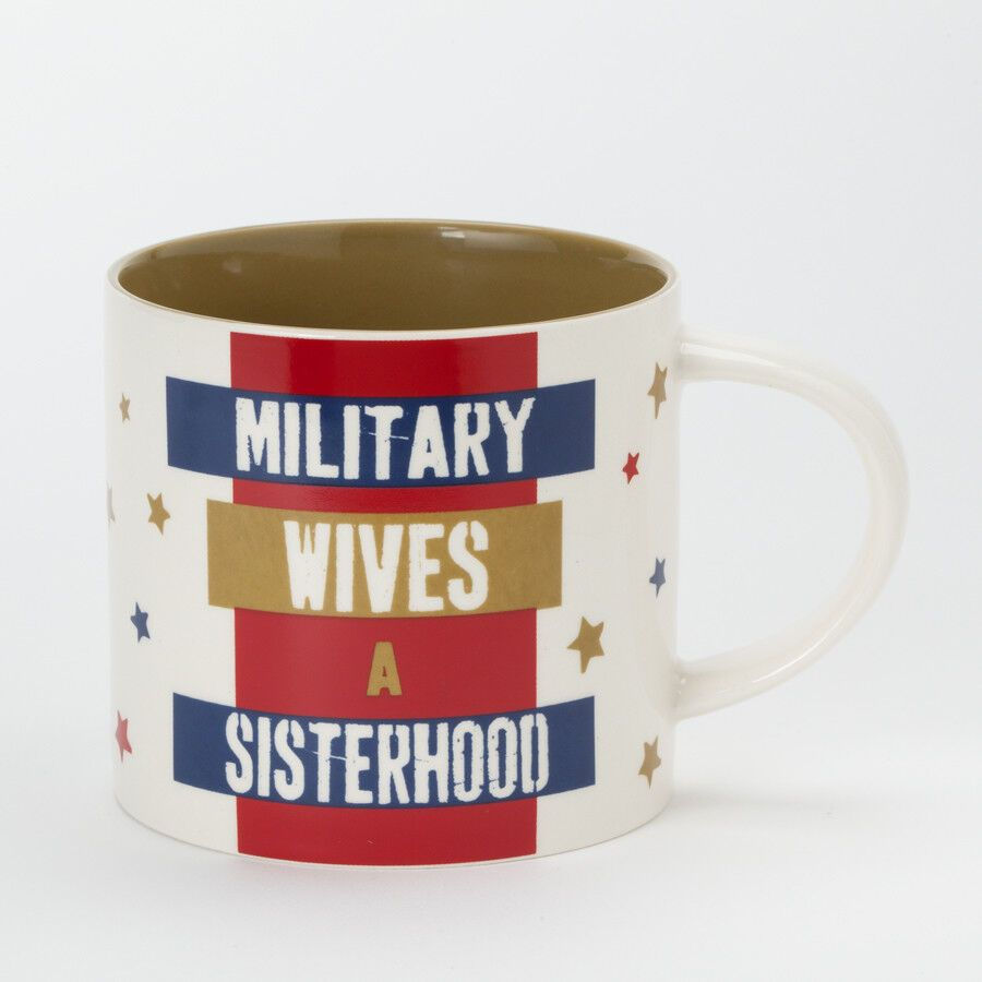 Thumbnail: Military Wives A Sisterhood Stoneware Mug ~ Homefront Girl Collection