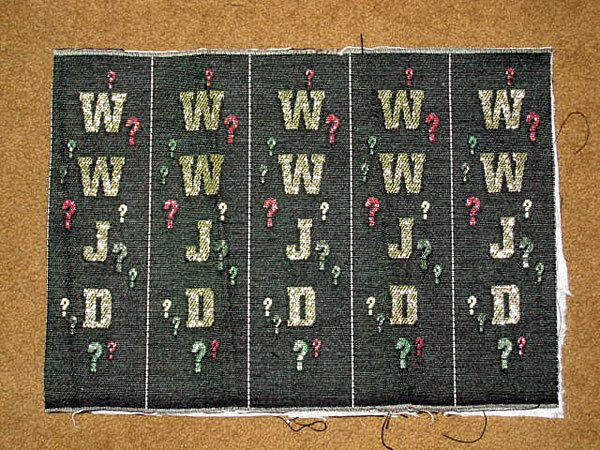 What Would Jesus Do? WWJD Crafters Tapestry Door Hanger Fabric ~ 5 pieces