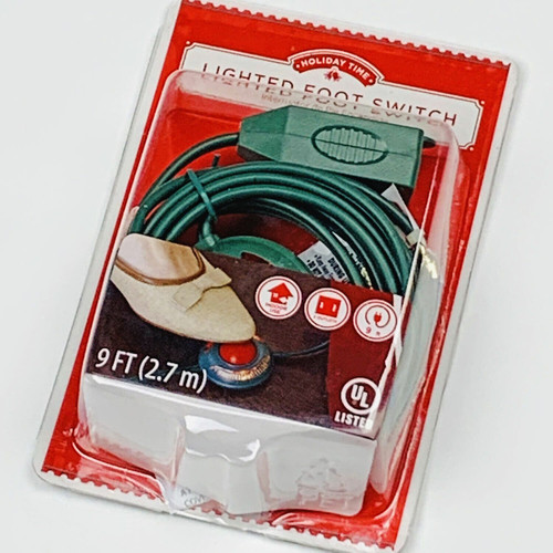 Holiday Time Lighted Foot Switch 9 Feet Foot Tap Christmas Tree