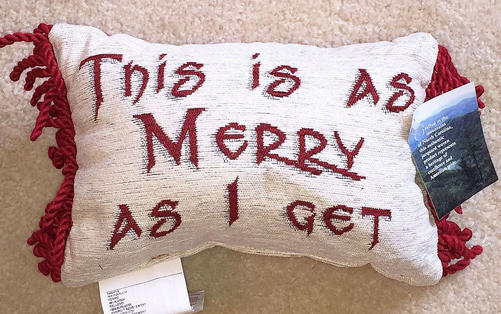 This Is As Merry As I Get ~ Christmas Humor Tapestry Word Pillow