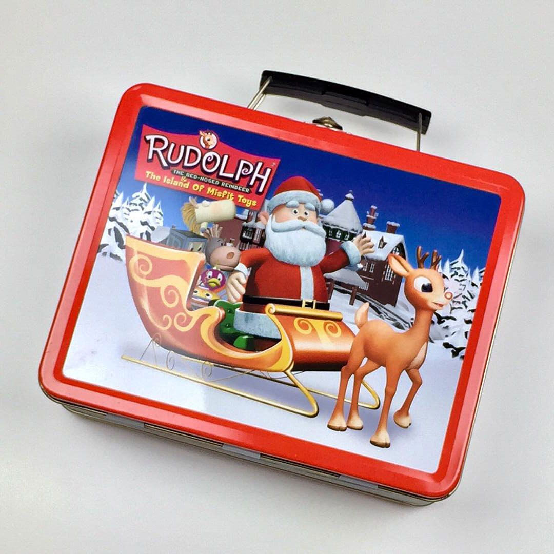 2001 Rudolph Red-Nosed Reindeer & Island of Misfit Toys Metal Lunchbox