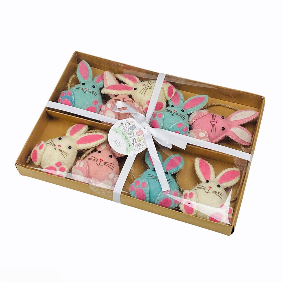 Bunny Boulevard Multicolor Spring Easter Rabbits 6 Foot Felt String Garland