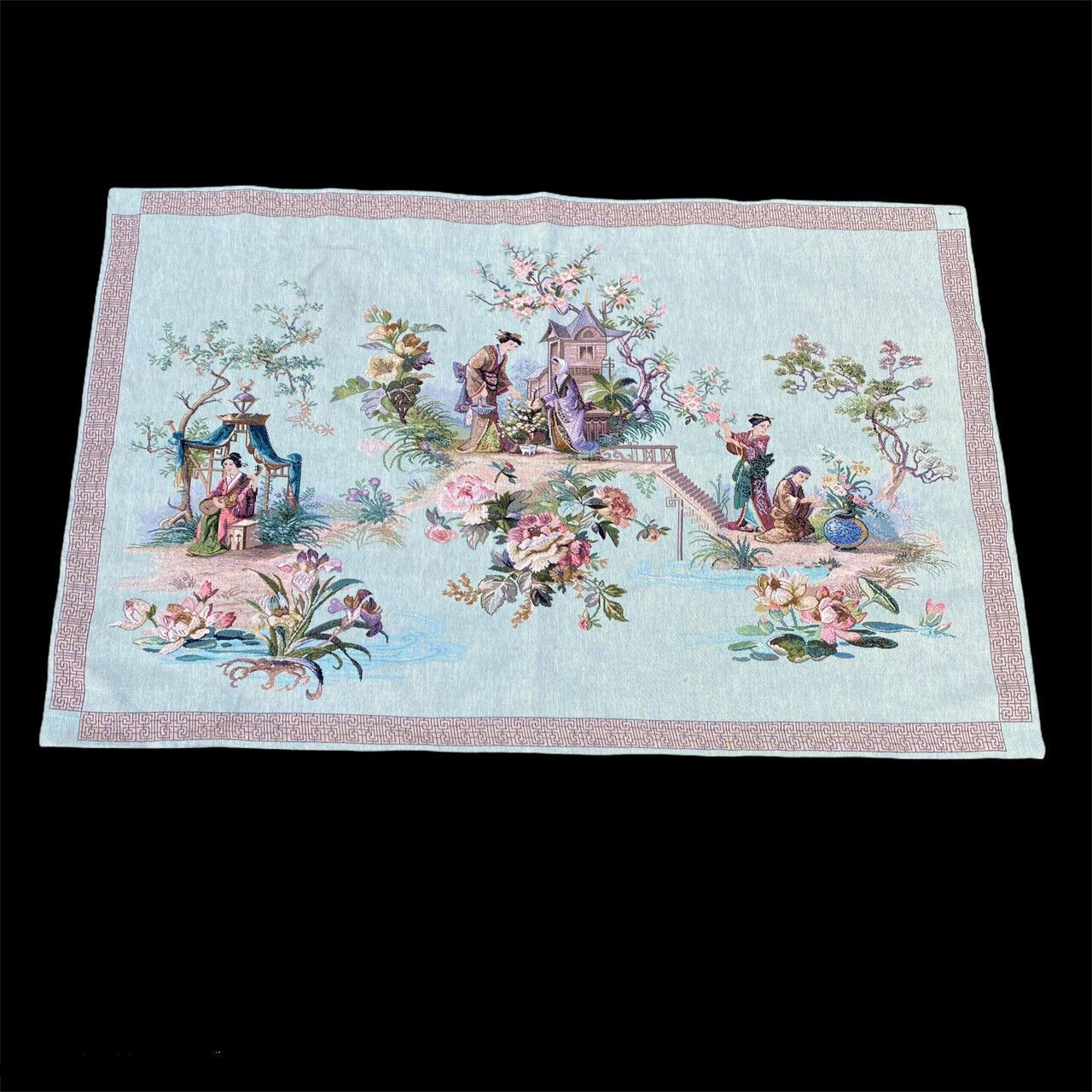 Asian Garden Florals Grande Tapestry Wall Hanging