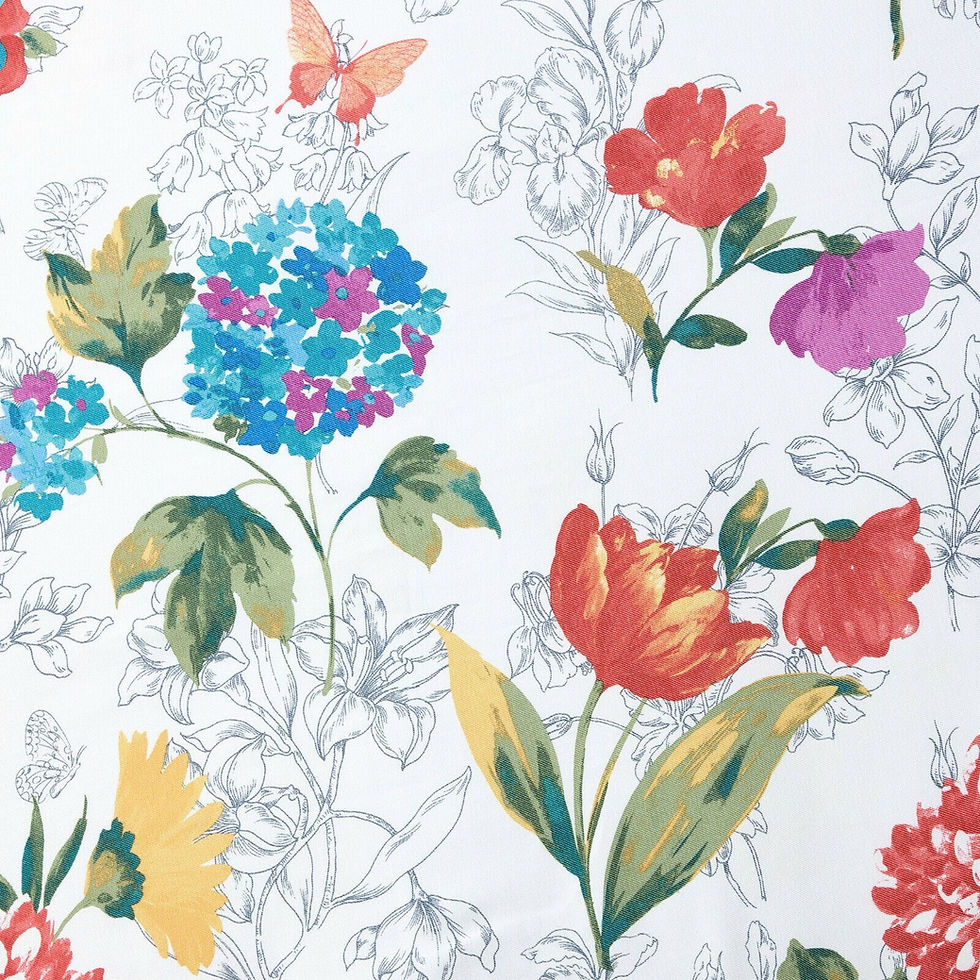 Thumbnail: The Pioneer Woman Blooming Bouquet Floral & Butterfly Shower Curtain