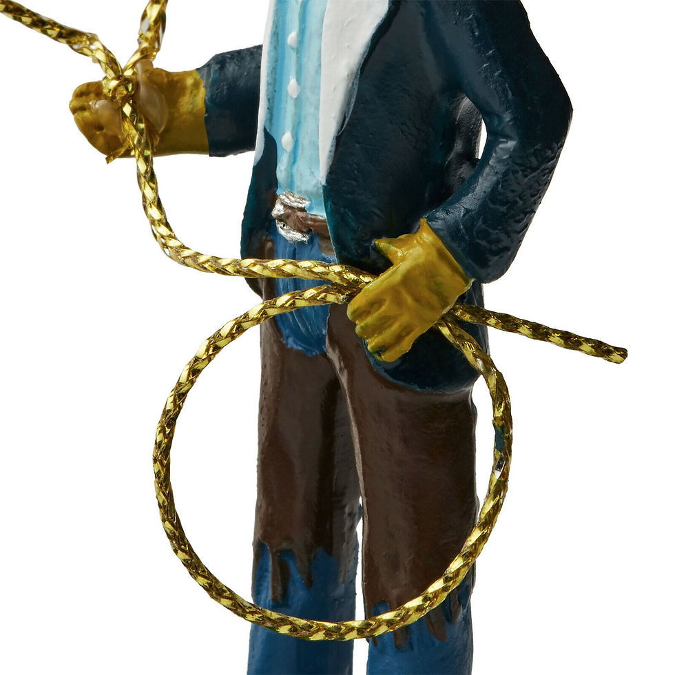 Thumbnail: The Pioneer Woman Ropin' Ree & Ladd Rodeo Christmas Village Figurine Accessory