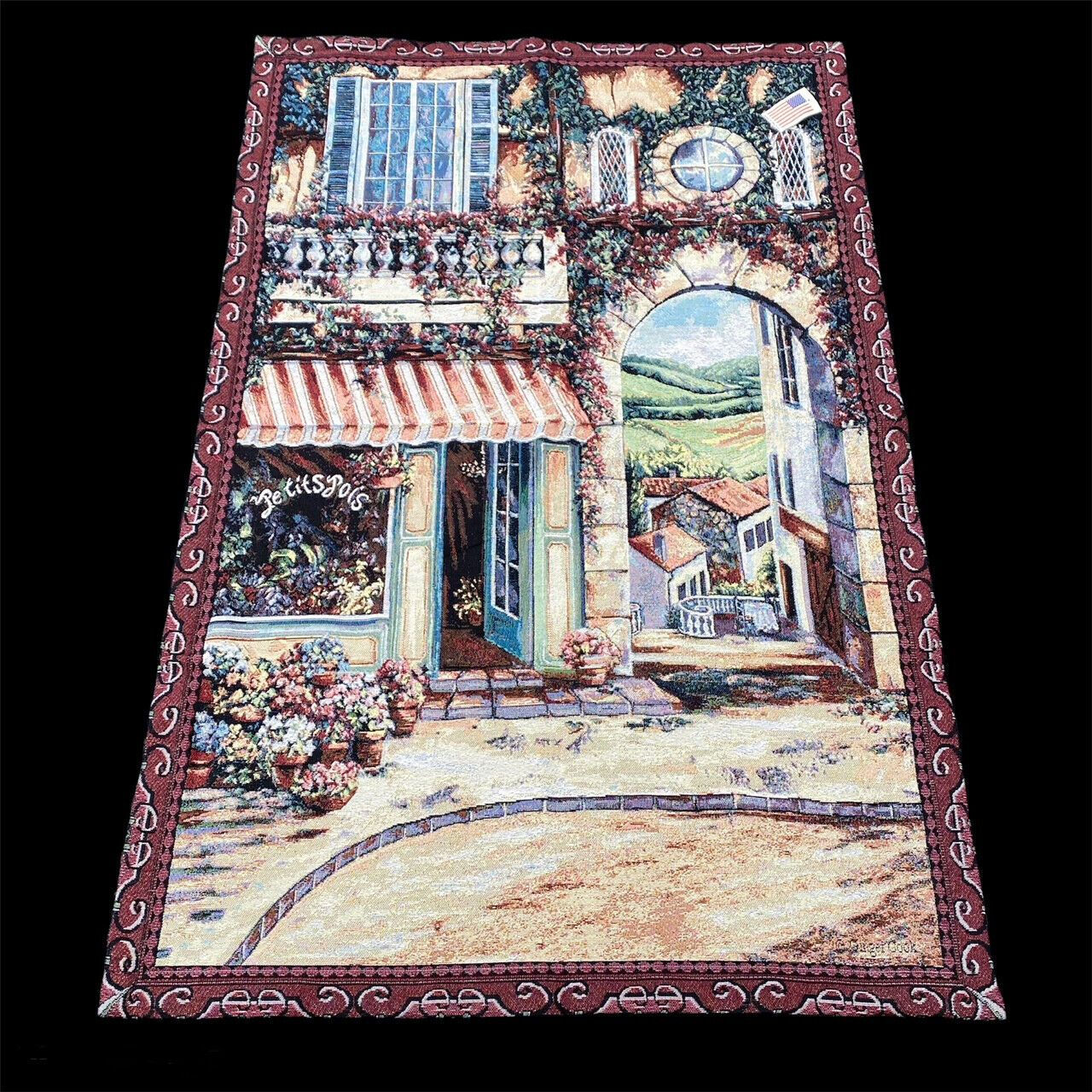 Porte Du Cordes Sur Ciel French Flower Shop Grande Tapestry Wall Hanging