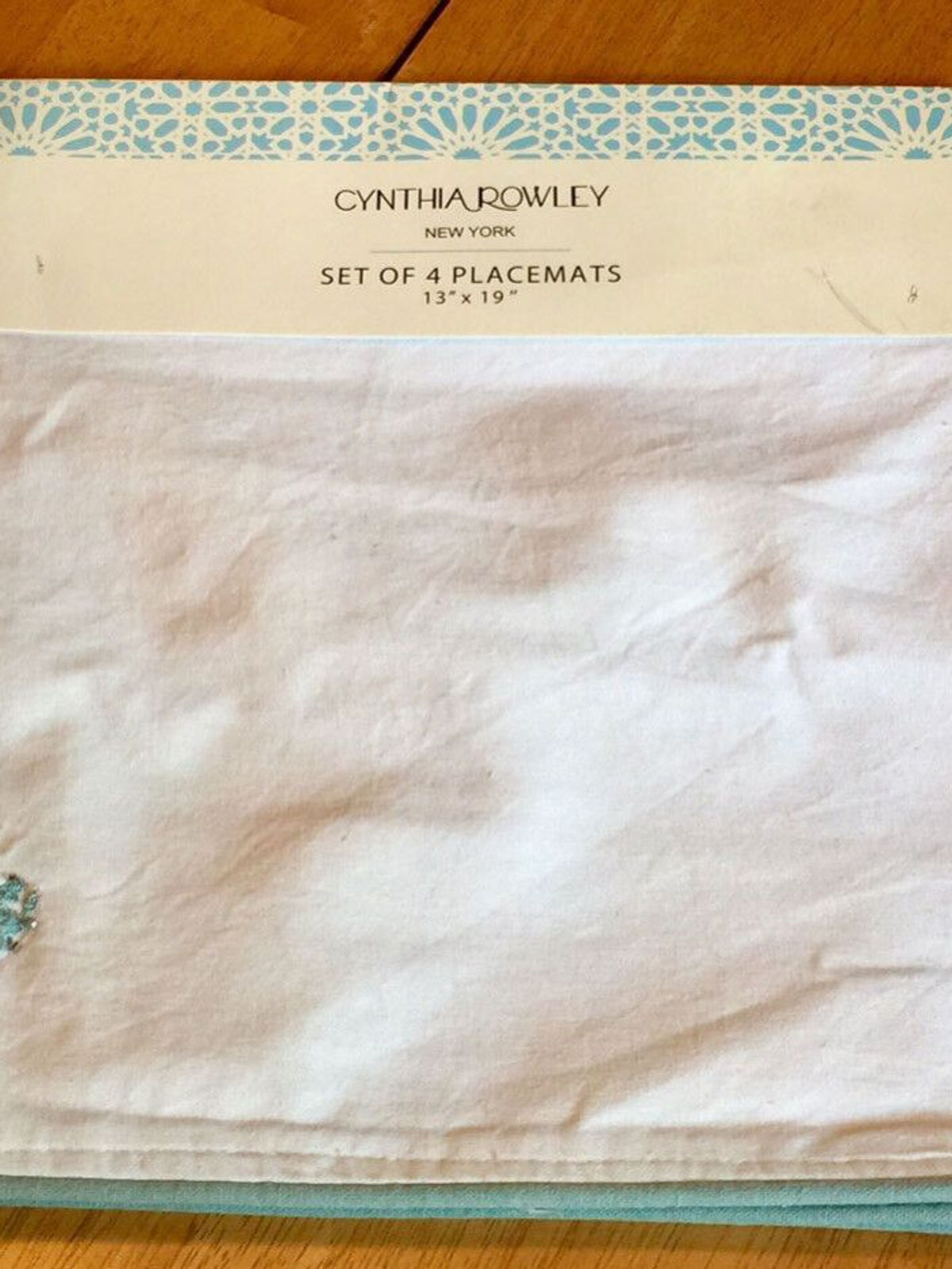 Easter Bunny Rabbit & Bird Beaded Placemat by Designer Cynthia Rowley New York