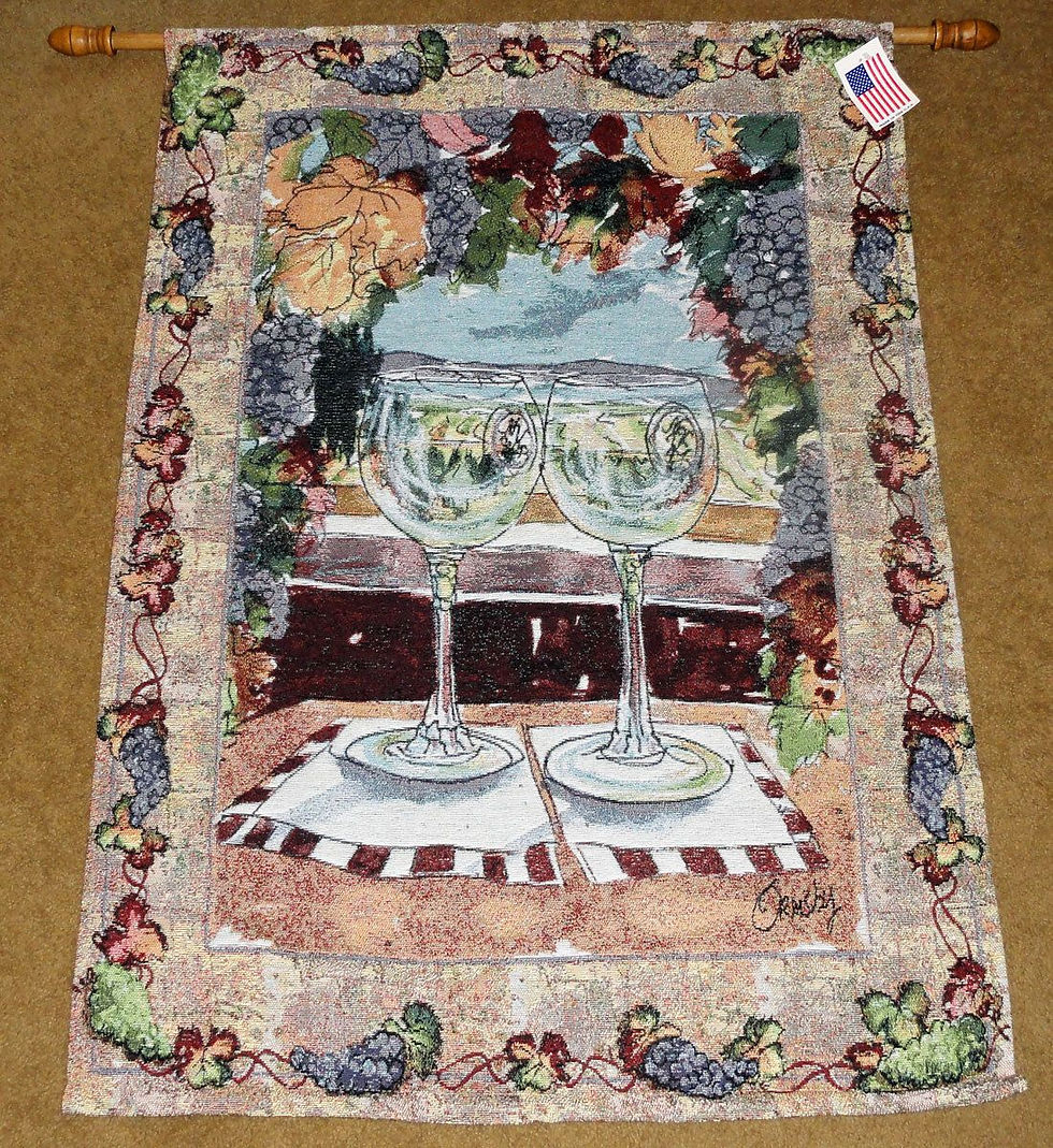 Wine Country ~ The Vineyard Grapes Tapestry Wall Hanging ~ Artist, Anne Ormsby