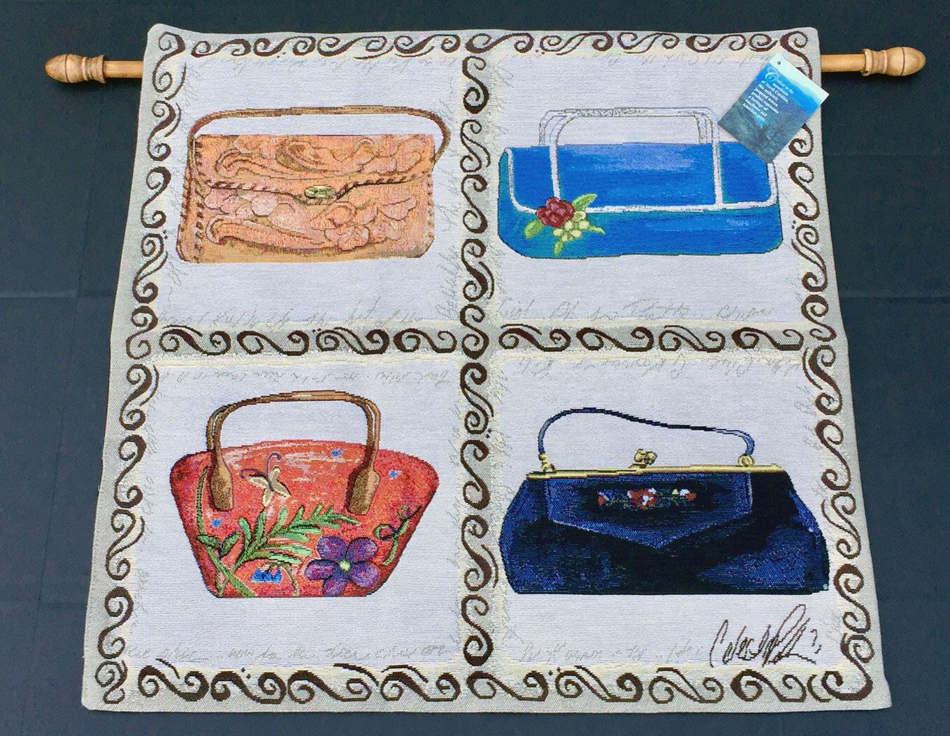 Chic Purses Tapestry Wall Hanging ~ Artist, Celeste Peters