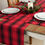 Thumbnail: Holiday Time Christmas Buffalo Plaid Red & Black Ribbed Cotton Single Placemat