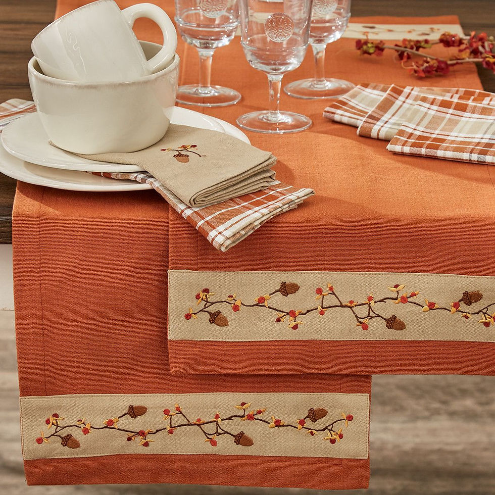 Thumbnail: Park Designs Bittersweet and Acorns Fall Embroidered Applique Single Placemat