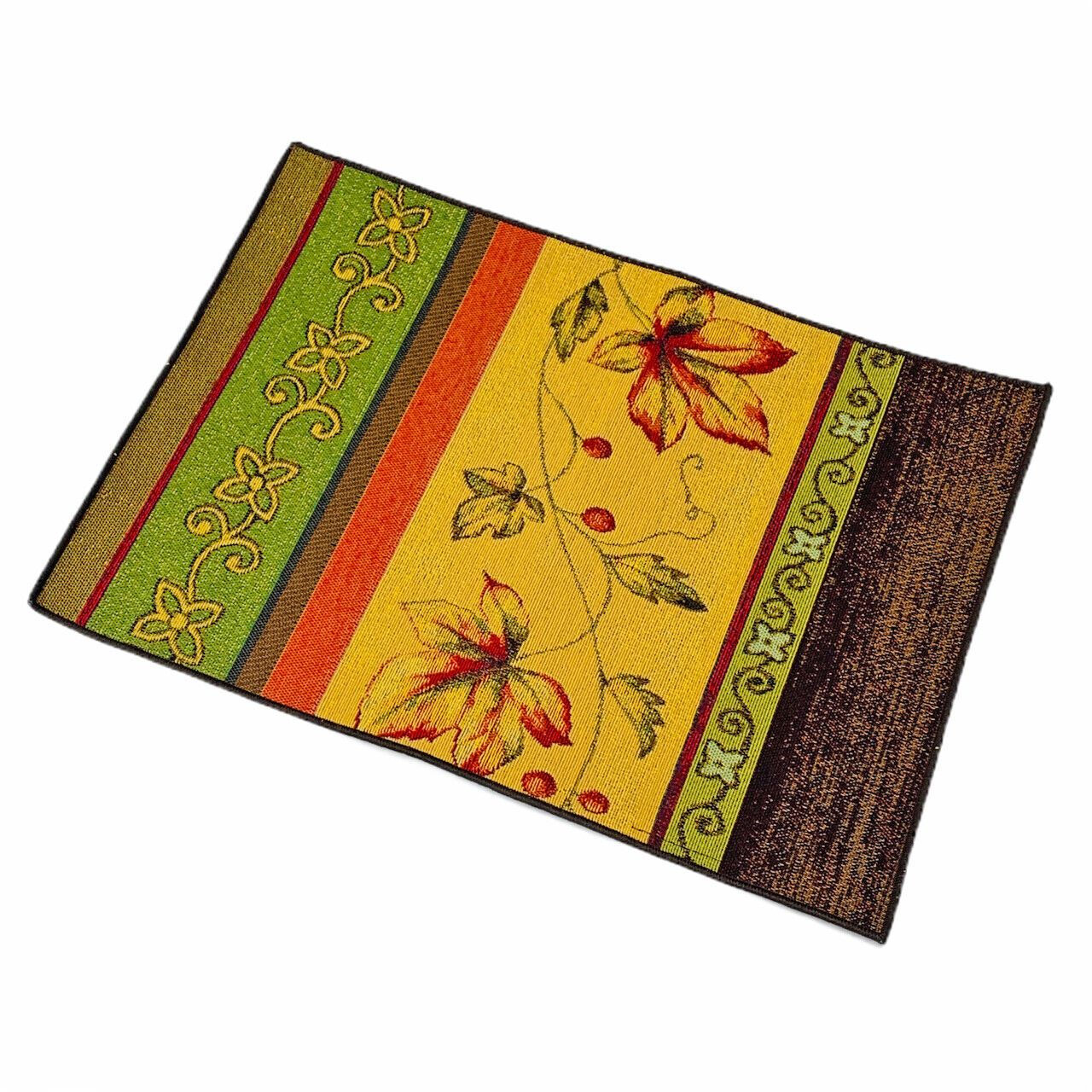 Amber Abundance Fruits of the Sun Fall Leaves Scroll Single Tapestry Placemat