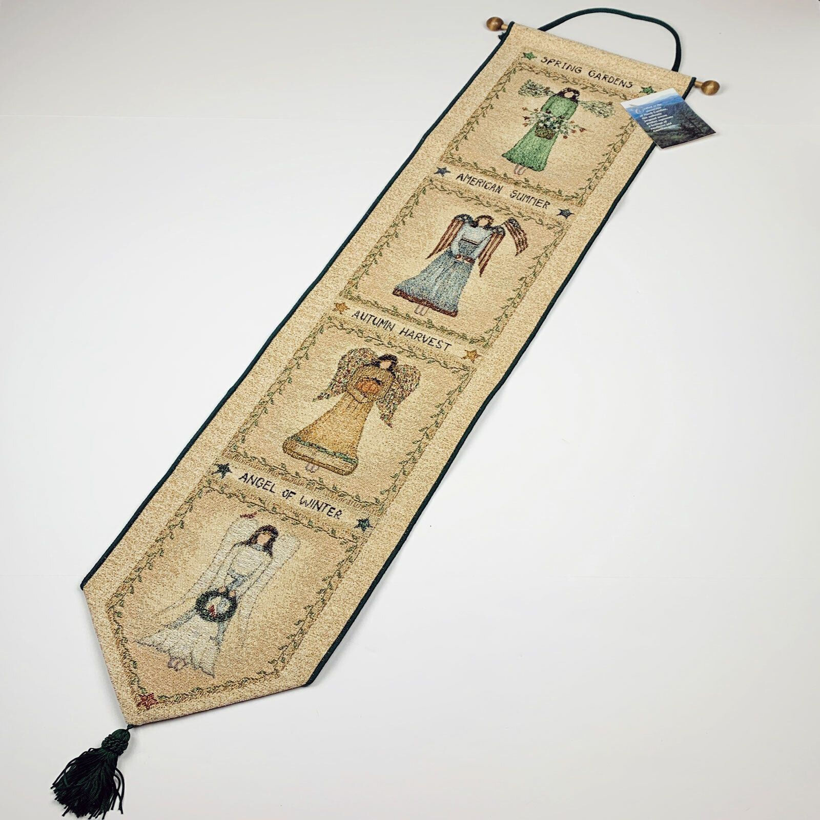 Angels of the Season Spring Summer Winter Fall Tapestry Wall Hanging Bellpull