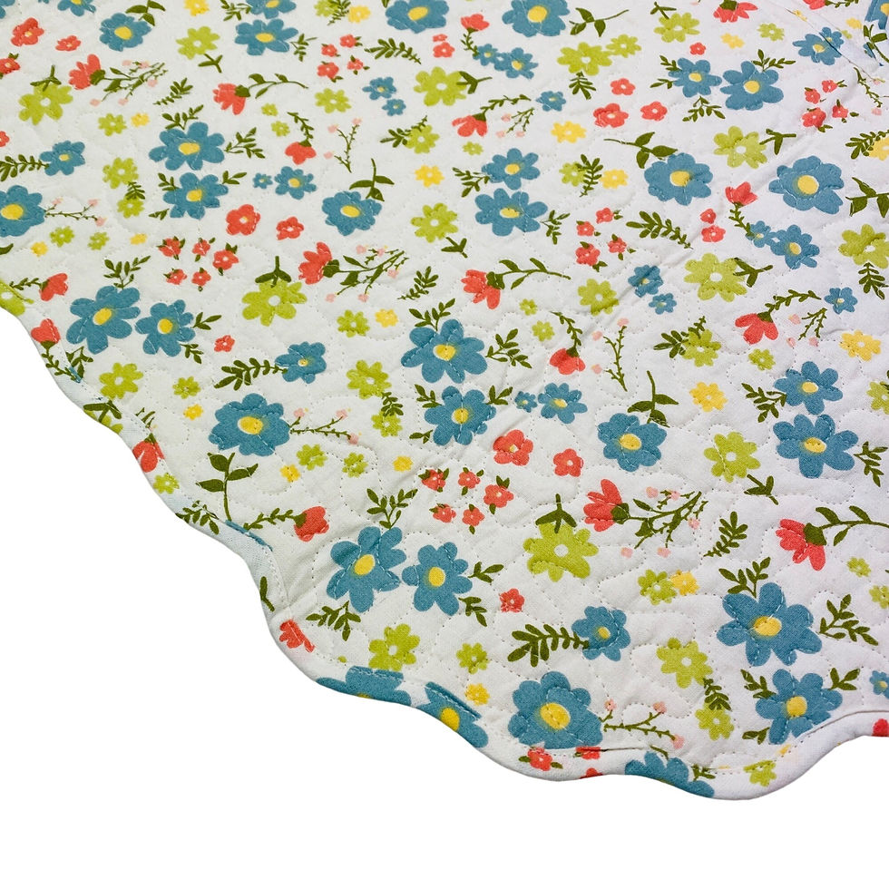 Thumbnail: Park Designs Bloom Spring Florals Quilted Cotton 54in Table Runner
