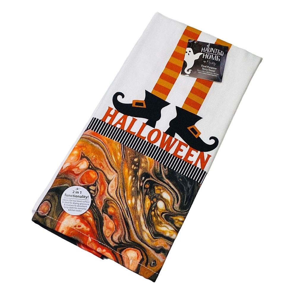 Kay Dee Designs Halloween Witch Legs Dual Purpose Kitchen Towel
