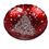 Thumbnail: AKCAM Turkish Glass Handmade Red Silver Christmas Tree Stars Large Serving Bowl