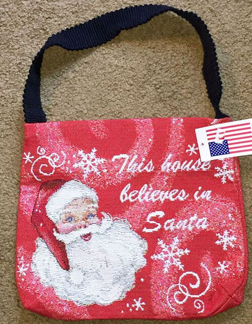 This House Believes in Santa Christmas Tapestry Mini Tote Bag