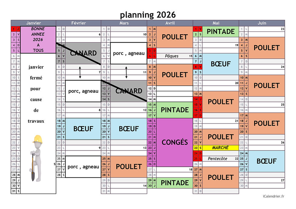 calendrier des ventes gaec grand coppis délices de nos campagnes Châtenoy-le-Royal 71