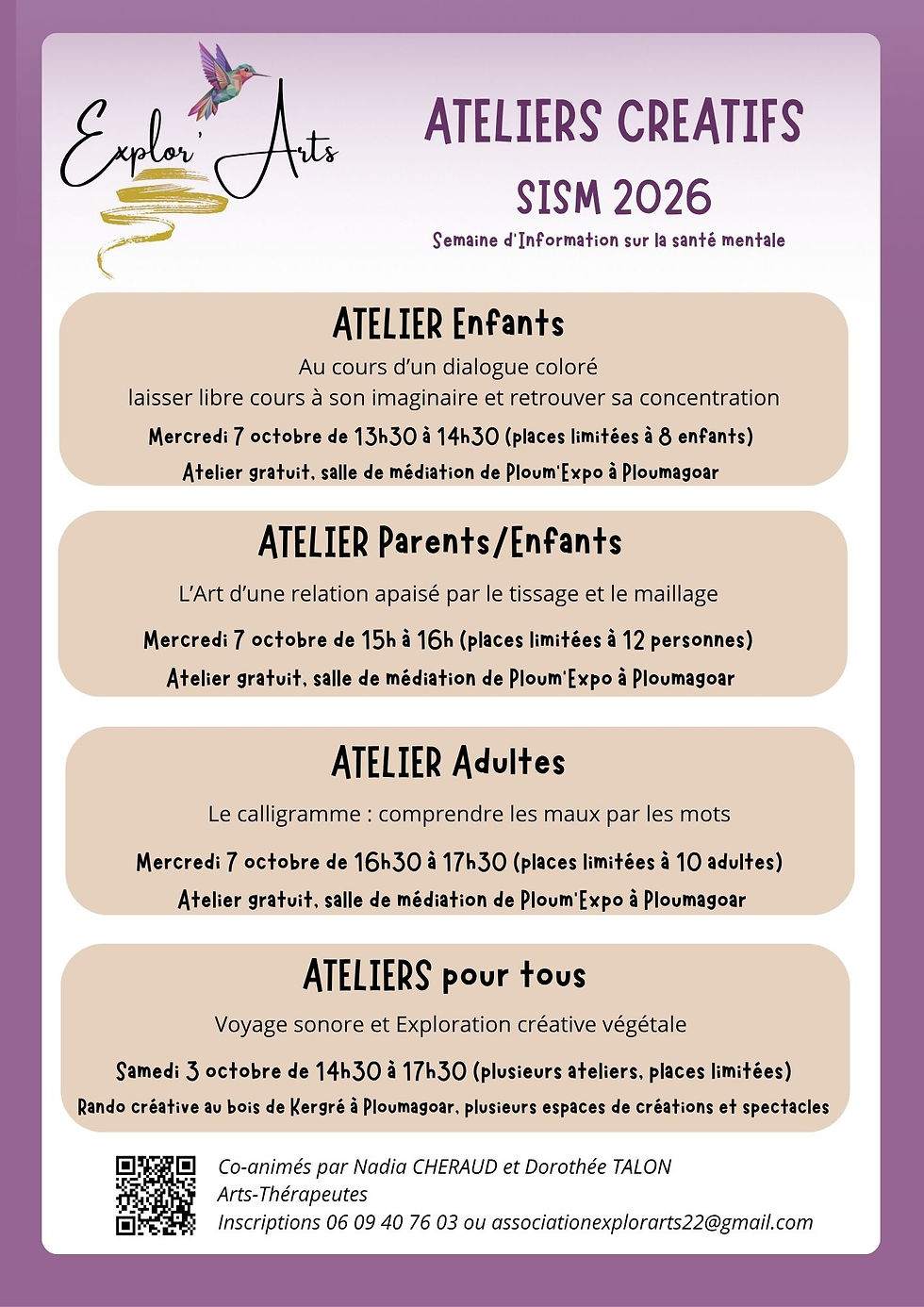 Participation aux SISMS 26 avec mon Association EXPLOR'ARTS 22