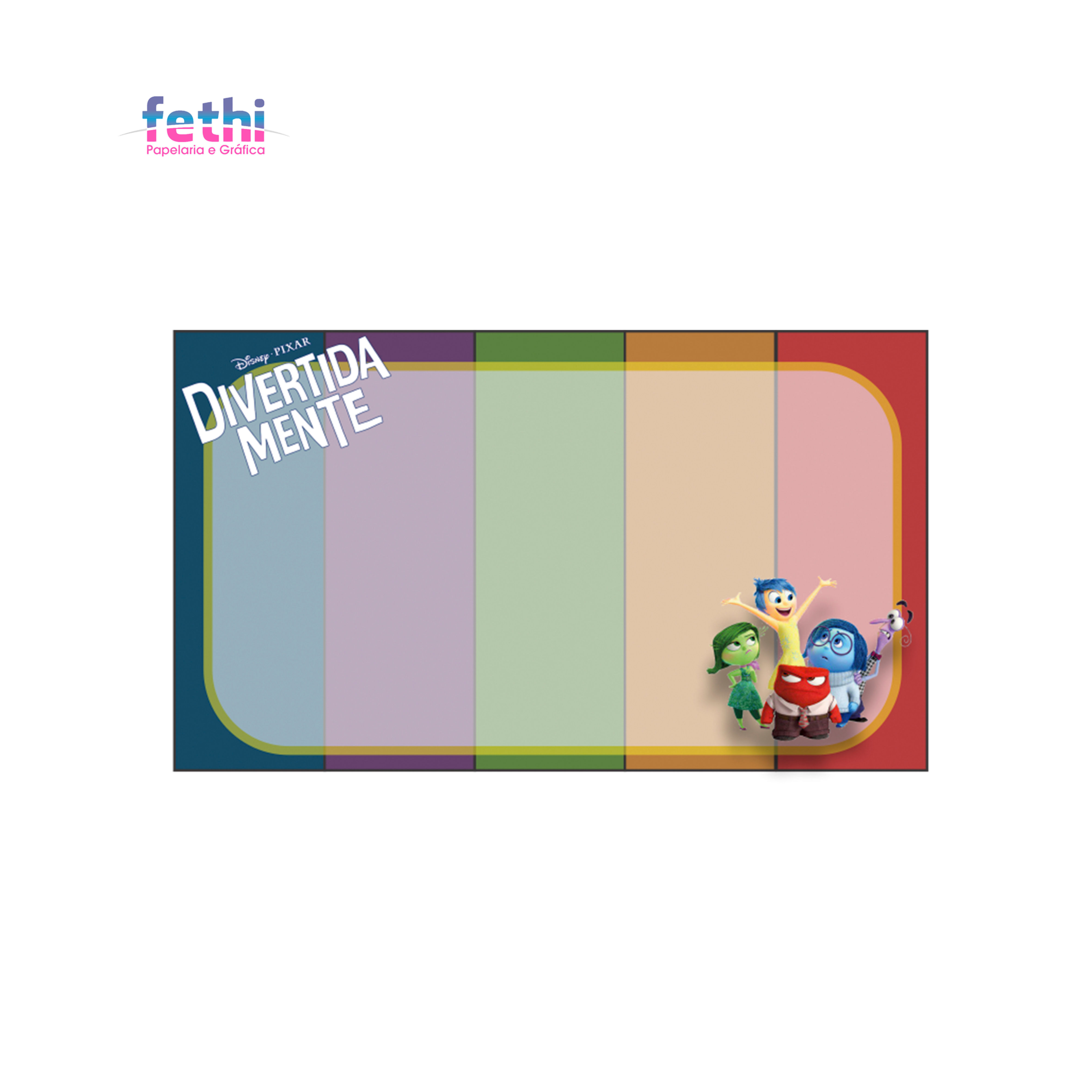 KIT Etiqueta escolar  Divertida Mente (125 unidades)