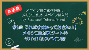【新連載】スペイン語学校が伝授！メキシコ生活 スペイン語入門 ：第1回 これだけは知っておきたい！メキシコ生活スタートのサバイバルスペイン語