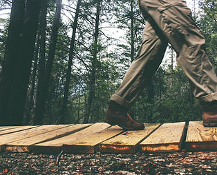 Un homme marchant dans la nature
