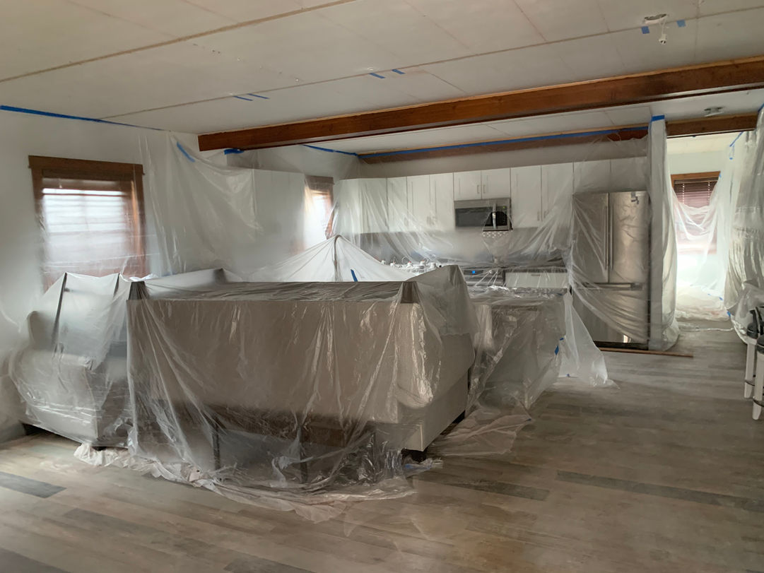 interior painting prep Miami masking protection walls floors