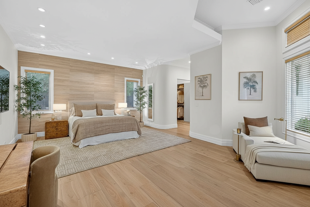 bedroom interior painting Miami neutral wall finish