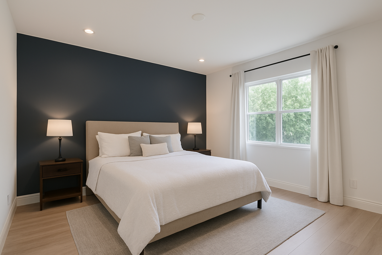 interior painting Miami bedroom clean smooth walls
