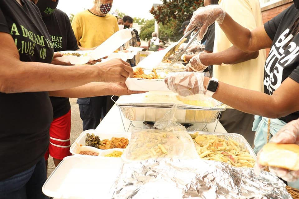Giving food