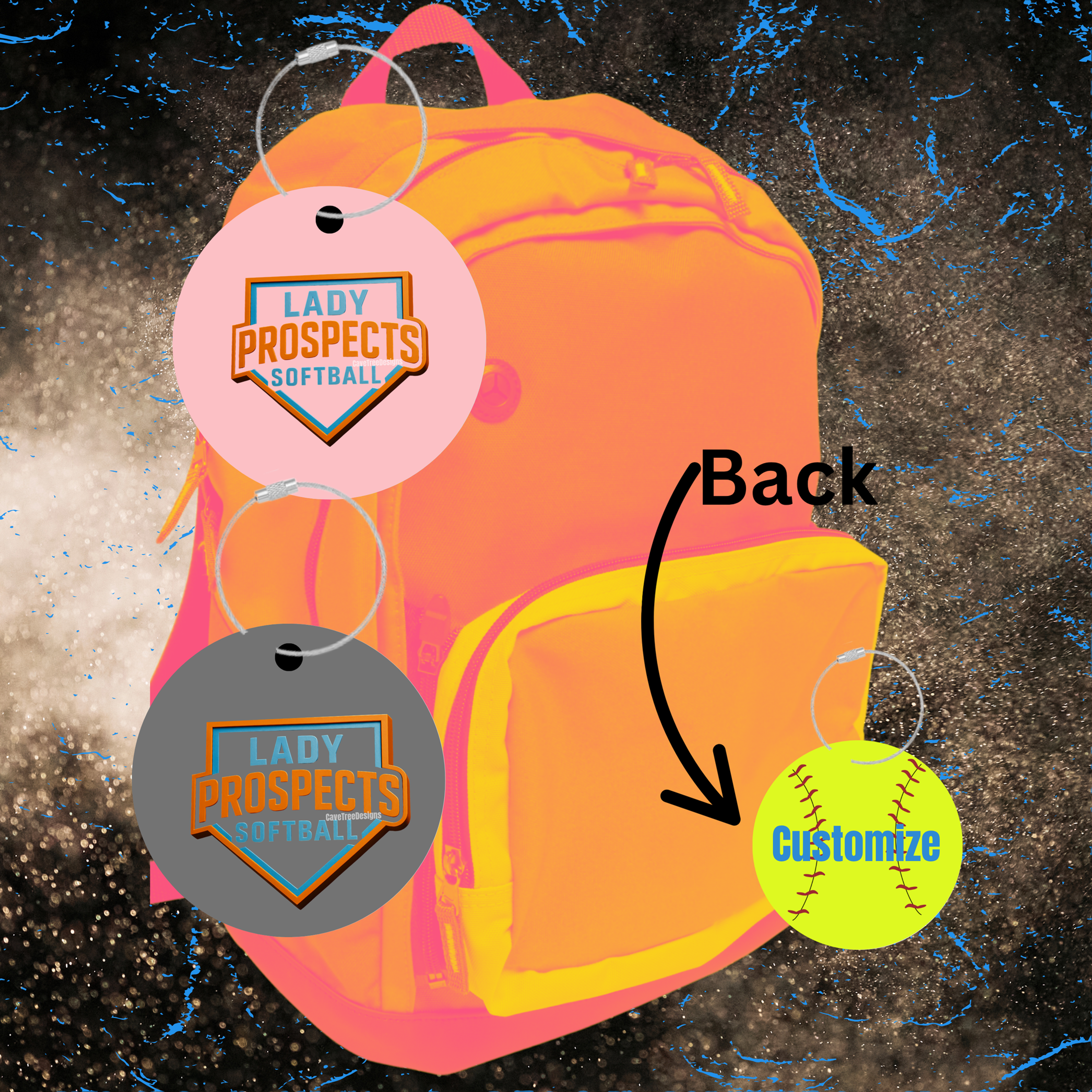 Lady Shield Logo Bag Tags