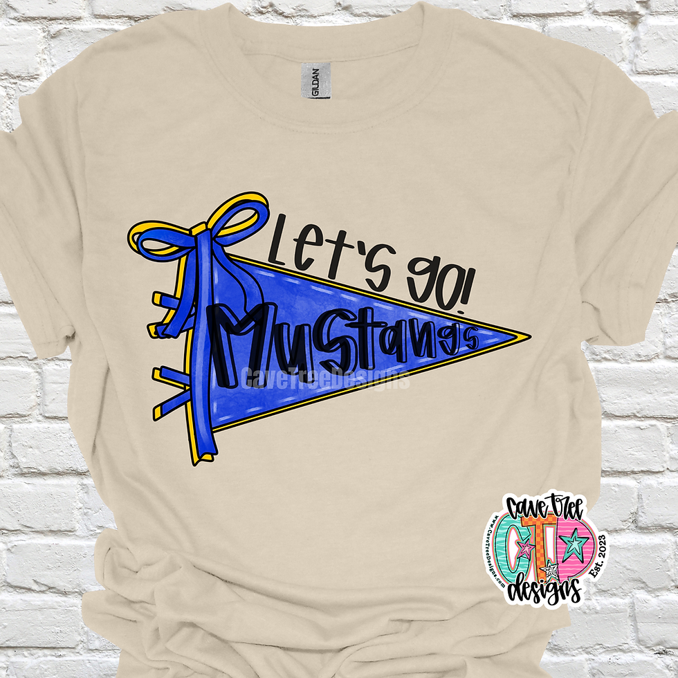 Thumbnail: Blue Mustangs Pennant Flag
