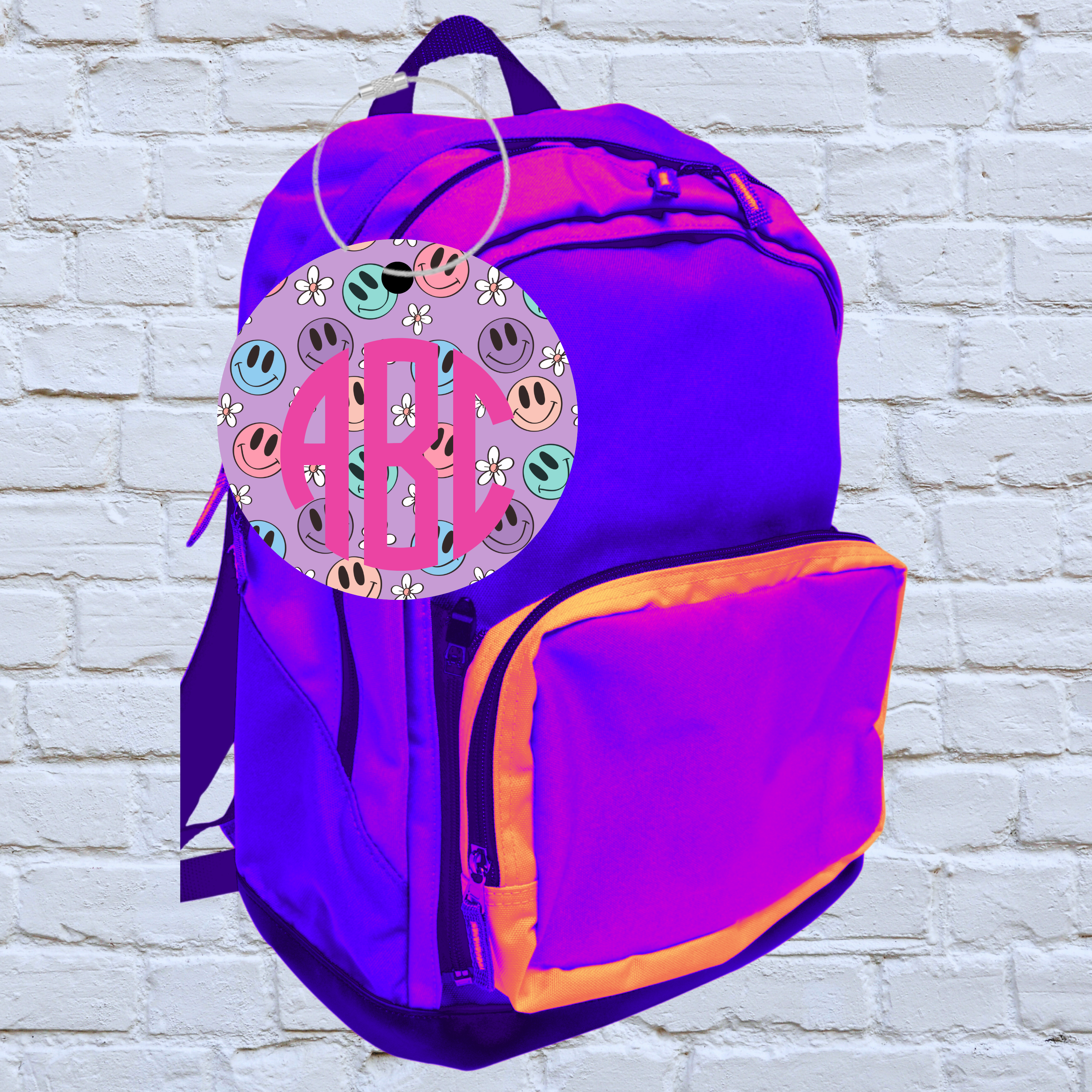 Smiley Bag Tag Charm