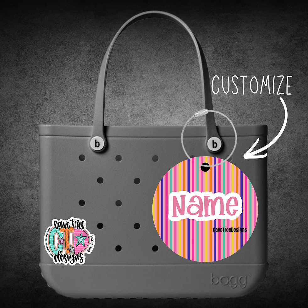 Thumbnail: Pastel Flowers Bag Tag Charm