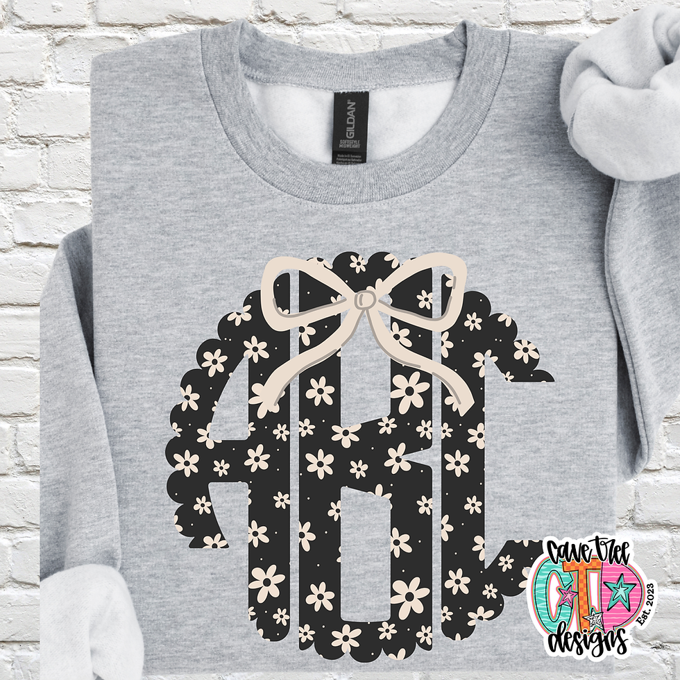 Thumbnail: Beige Daisies Monogram