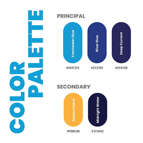 Social Fishing Brand palette