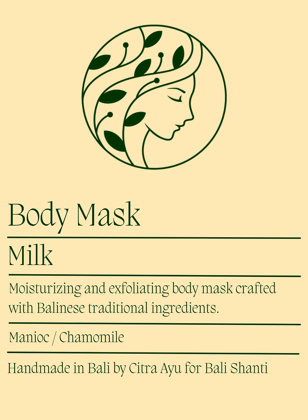 Thumbnail: Handmade Balinese Body Mask (Non-Vegan)