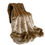 Thumbnail: Plutus Brown Gold Rabbit Faux Fur Luxury Throw Blanket