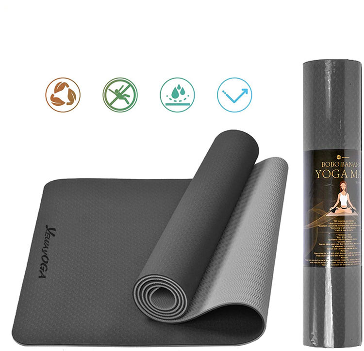 Thumbnail: Yeway Yoga Pad New Design 6mm High Quality Eco Friendly Durable TPE Yoga Mat