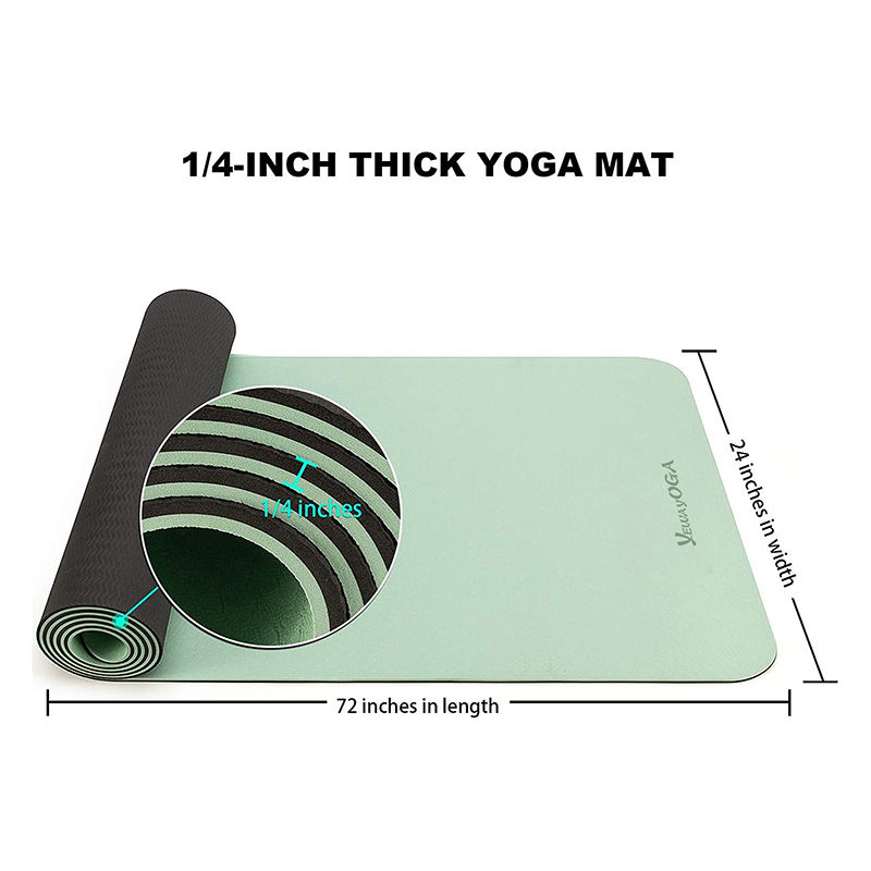 Thumbnail: Yeway Yoga Pad New Design 6mm High Quality Eco Friendly Durable TPE Yoga Mat