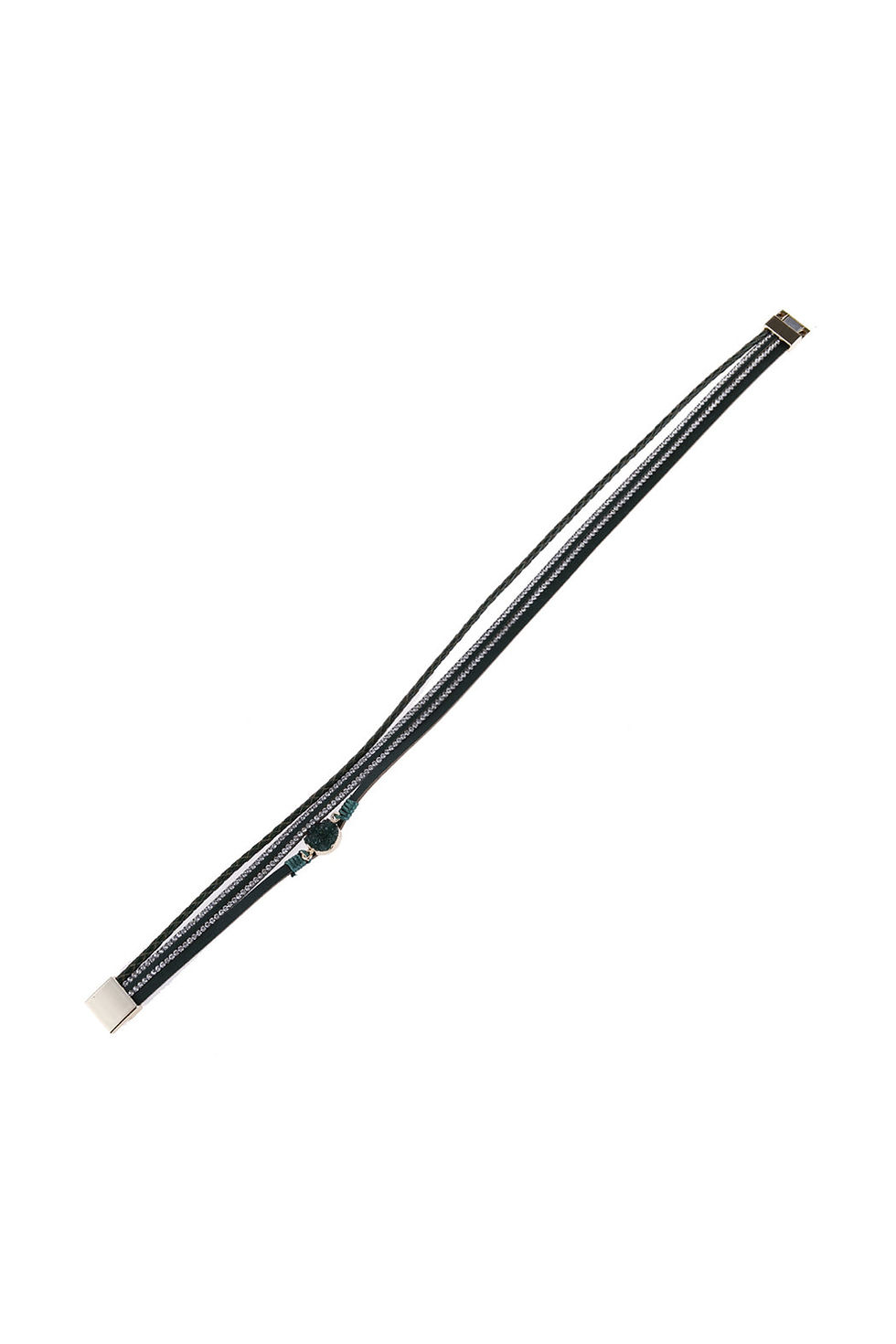 Thumbnail: Rhinestone Encrusted Druzy Wrap Bracelet