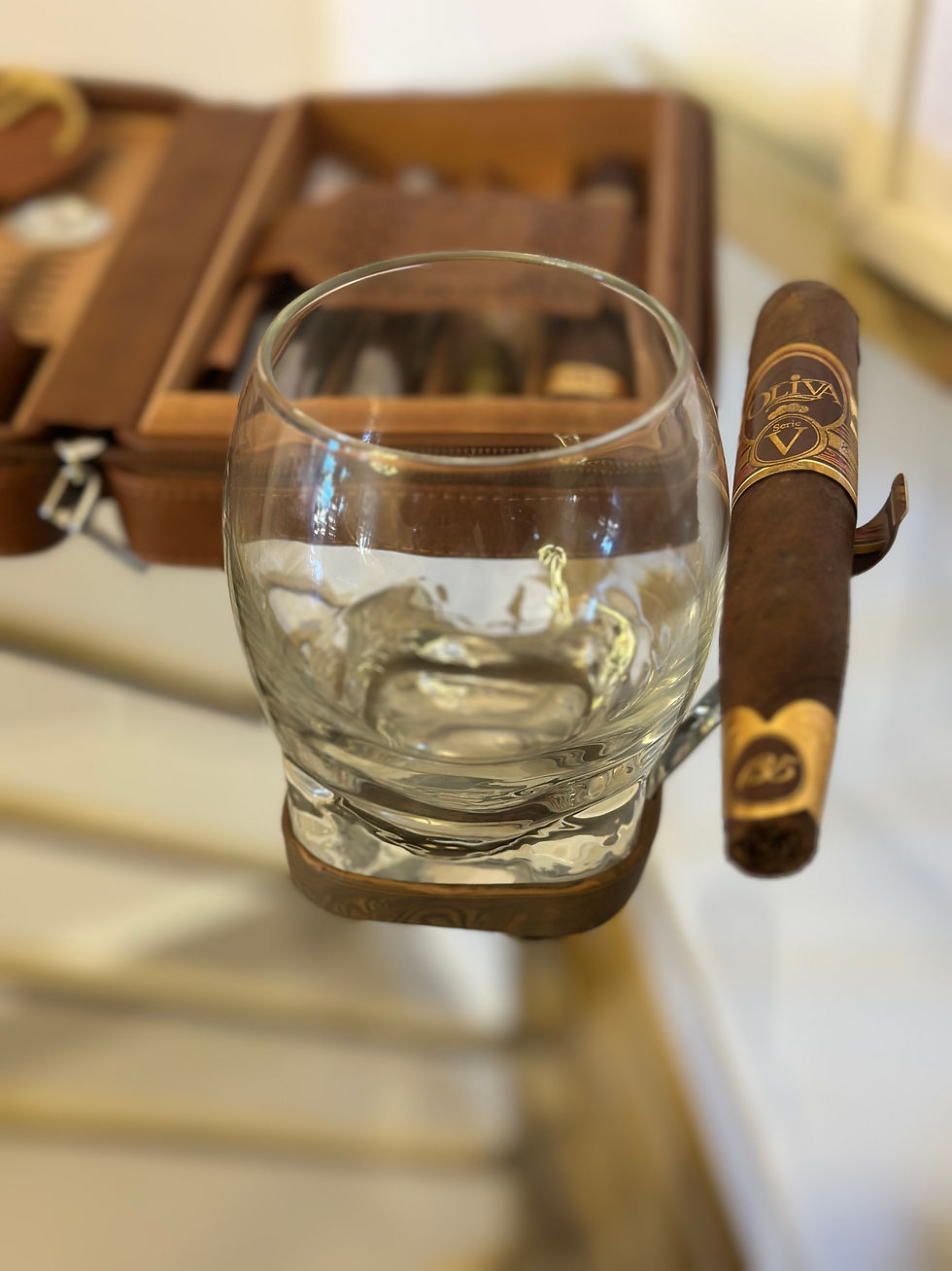 Miniatura: Final Touch Whiskey Cigar Glass