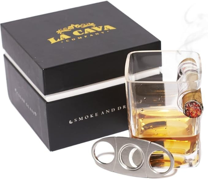 LA CAVA SET CIGAR WHISKY GLASS