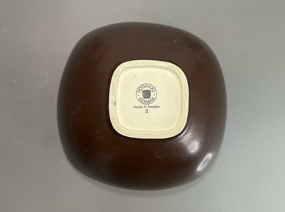 サムネイル： Höganäs Party - Dark Brown Square Bowl