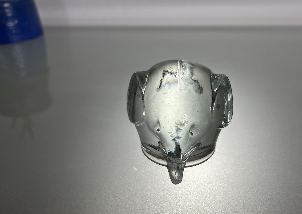 Thumbnail: Eda Kristall Sweden Elephant Figurine / Paper Weight (h. 7cm)
