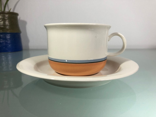 Arabia Arctica Aprikos Tea Cup with Saucer by Inkeri Leivo 