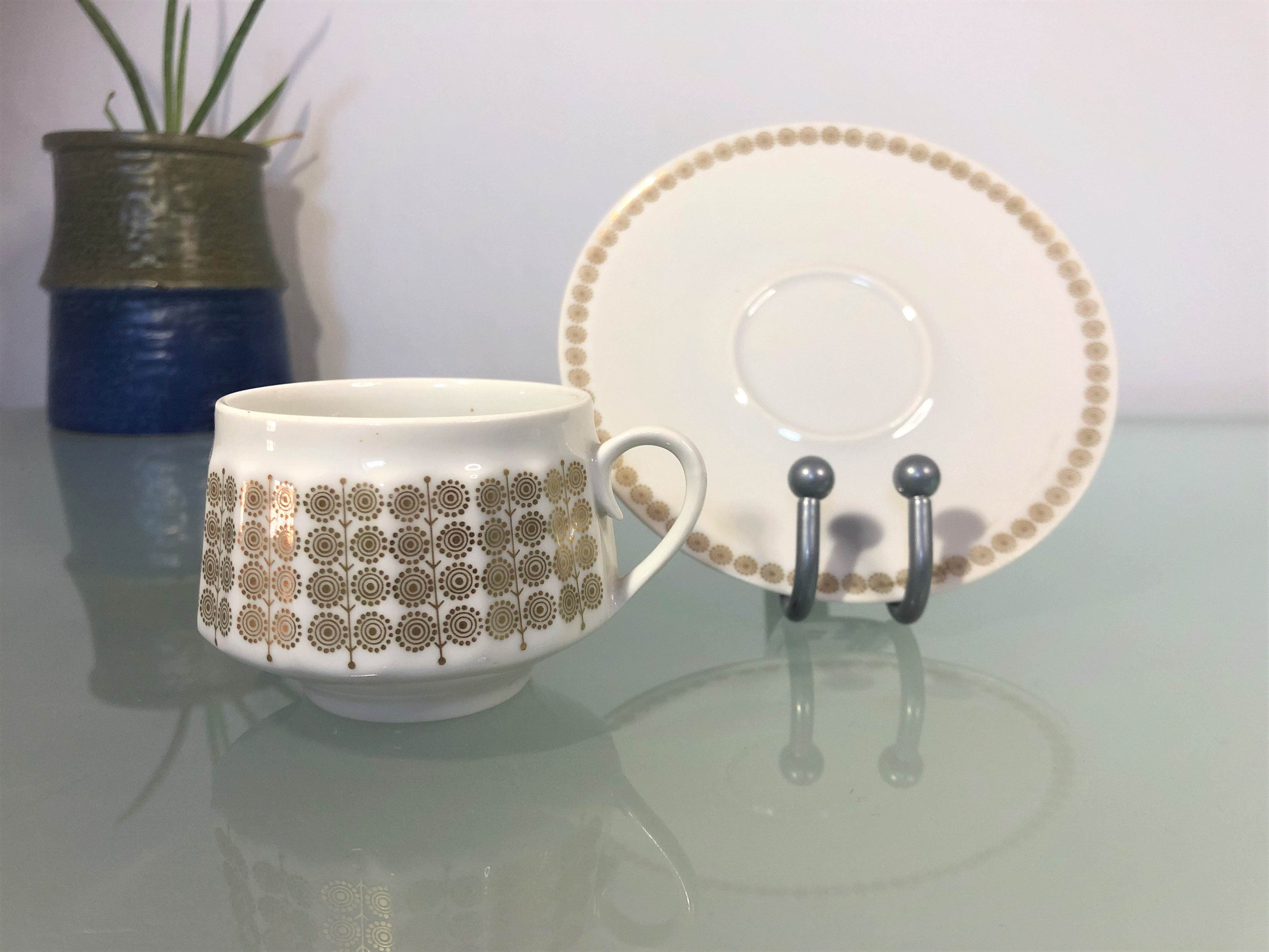 Arabia Pallas Coffee Cup + Saucer by Raija Uosikkinen